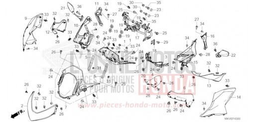CAPOT AVANT/MIROIR NSS750T de 2026